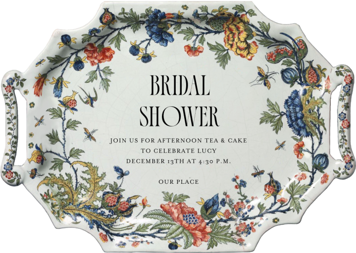 Dinner Tray - Bridal Shower Invitation by The V&A