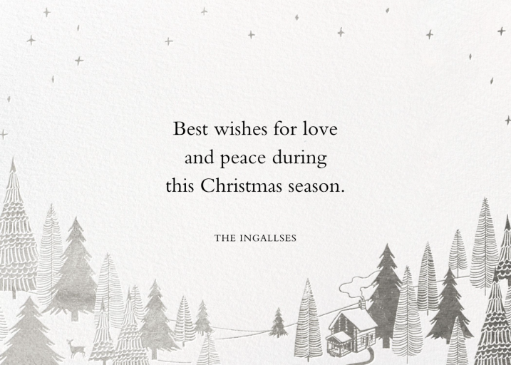 Snow Pine Valley (Horizontal) - Christmas Card by Paperless Post