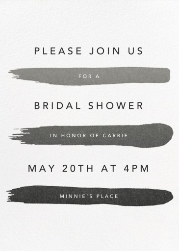Gradient Brush Strokes - Bridal Shower Invitation by Paperless Post