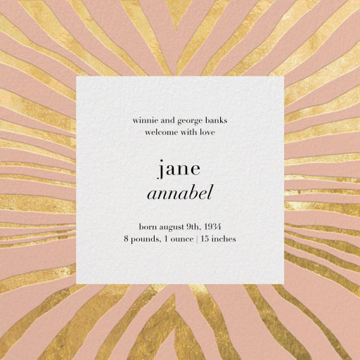 Kharma (Photo) - Birth Announcement by Kelly Wearstler - Back