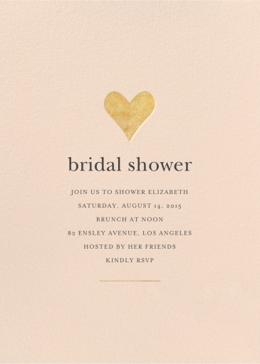 Foil Heart - Bridal Shower Invitation by Sugar Paper