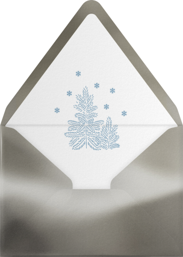 Swirl Snowflake Holiday Invitation Envelope