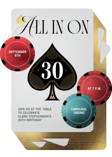 All In - Casino Party Invitation by Paperless Post