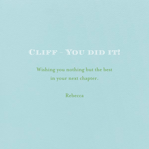 Congratulations Hydrangea - Retirement Card by Paperless Post - Back