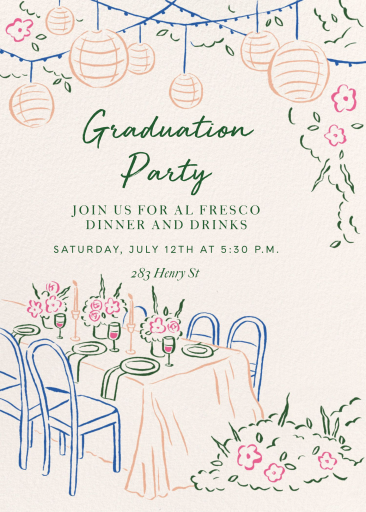 Under the Lanterns - Graduation Party Invitation by Paperless Post