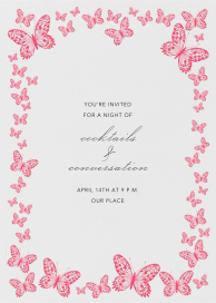 Butterfly Border - Bridal Shower Invitation by Bernard Maisner