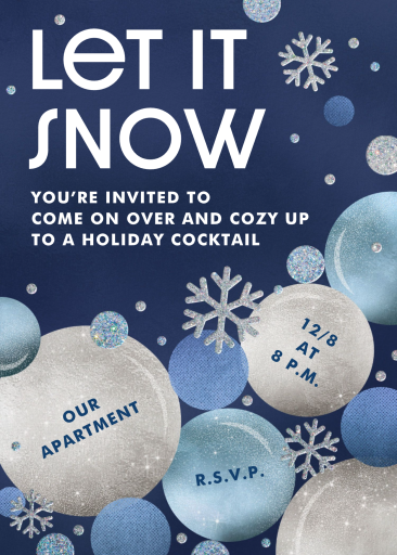 Glimmering Orbs - Holiday Party Invitation by Paperless Post
