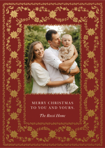 Opulent Border Photo - Holiday Card by Martha Stewart