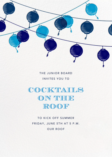 Golden String Lanterns - Cocktail Party Invitation by Paperless Post
