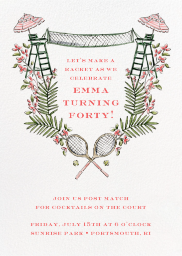 Grass Court (Riley Sheehey) - Birthday Invitation by Dogwood Hill