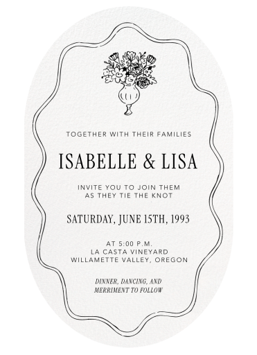 Floral and Scallop - Invitation by Paperless Post