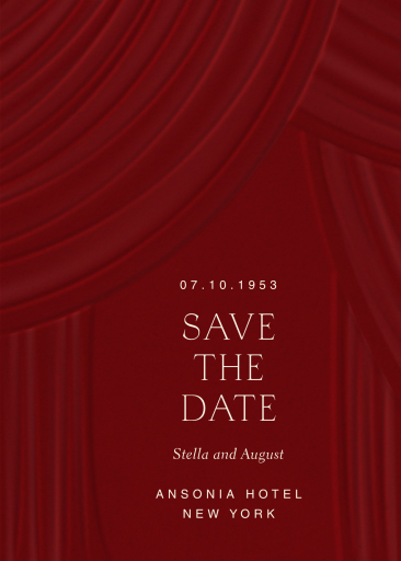 The Curtain - Save the Date by Paperless Post