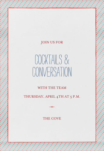 The Prepster - Dining & Drinks Invitation by Mr. Boddington's Studio