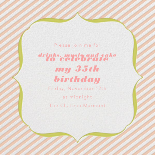 Circus Stripe - Invitation by Paperless Post