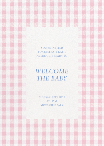 Vichy Check - Baby Shower Invitation by Paperless Post