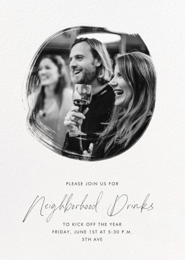 Painted Circle - Cocktail Party Invitation by Paperless Post