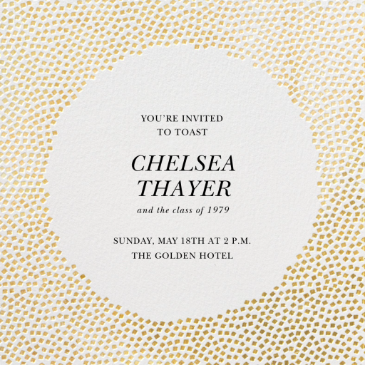 Metallic Confetti - Graduation Party Invitation by Kelly Wearstler