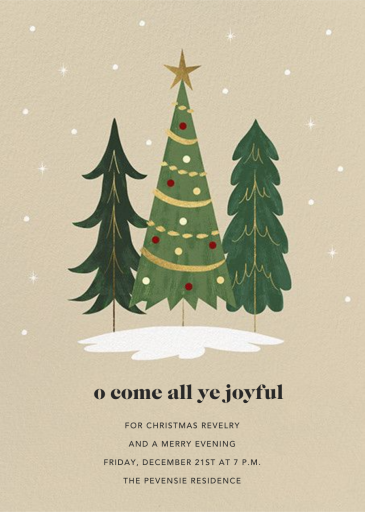 Christmas Tree Trio - Invitation by Paperless Post