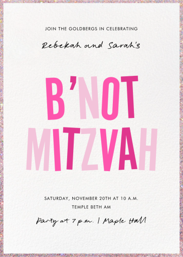 Sparkle Soirée - Bar & Bat Mitzvah Invitation by Paperless Post