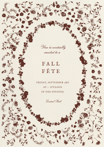 Laurel Meadow - Fall Party Invitation by Emilia Wickstead