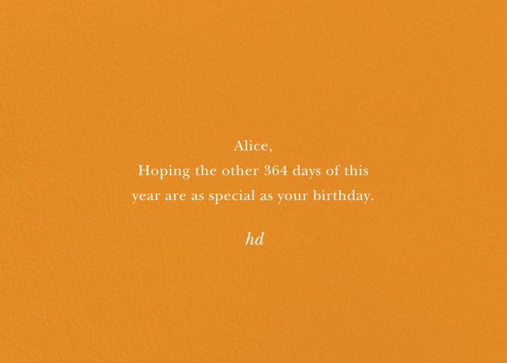 Happy Birthday - Birthday Card by Bernard Maisner - Back