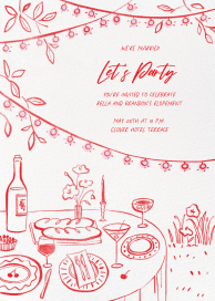 Illustration für eine Einladung zu einer Dinnerparty