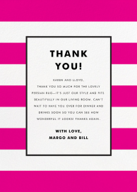 Stripe Suite (Stationery) - Wedding Thank You Card by kate spade new york