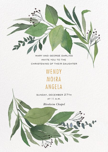Laurel - Baptism & Christening Invitation by Paperless Post