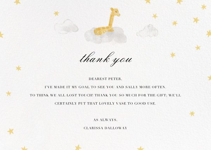 Starry Slumber (Stationery) - Thank You Card by Paperless Post