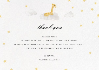 Starry Slumber (Stationery) - Thank You Card by Paperless Post