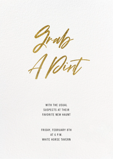 Handwritten Scrawl - Happy Hour Invitation by Paperless Post