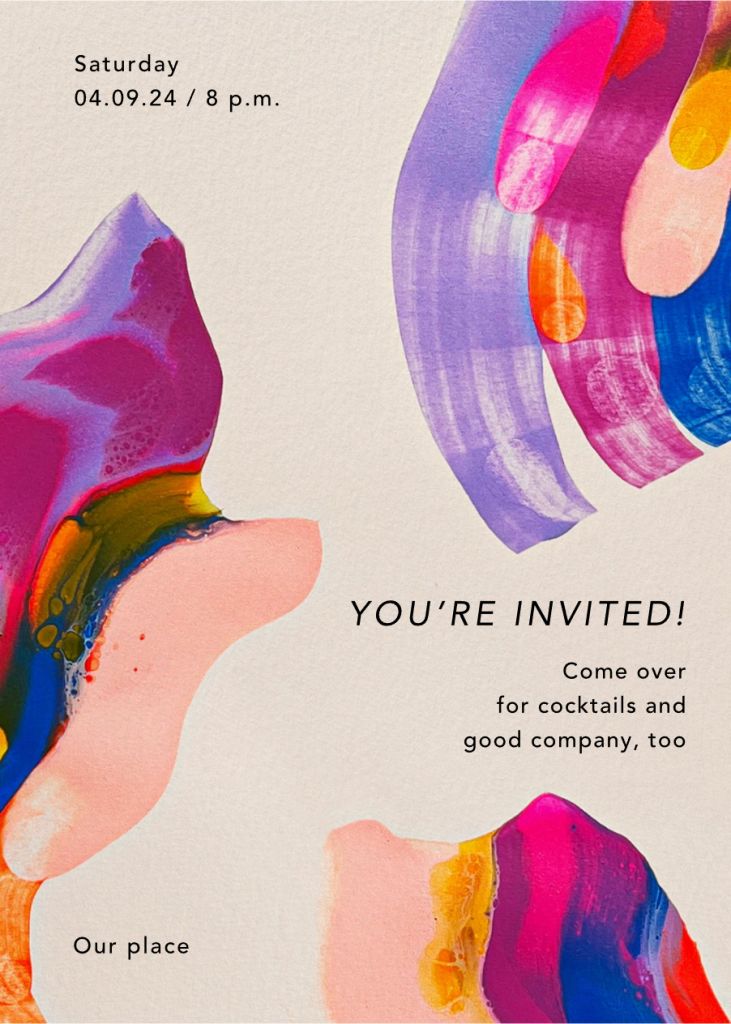Abstract Canvas Invitation