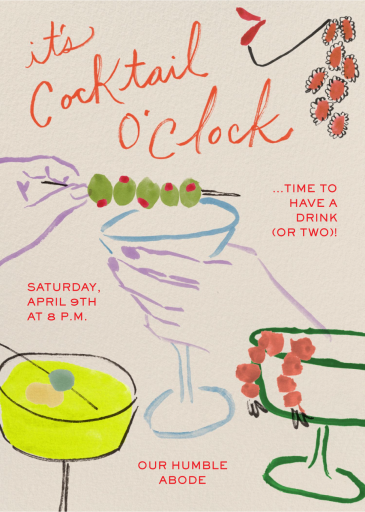 Let’s Cocktail - Invitation by Phthalo Ruth