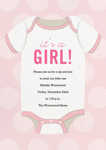 Baby Onesie - Baby Shower Invitation by Paper Source