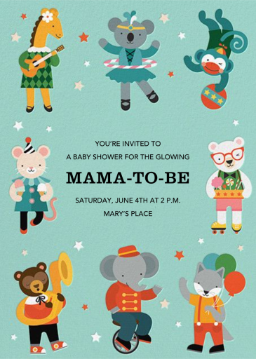 Critter Crew - Baby Shower Invitation by Petit Collage