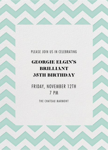 Chevrons - Tall - Birthday Invitation by Paperless Post