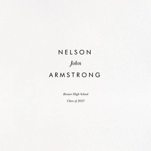 Heather and Lace Photo (Square) - Graduation Announcement by Rifle Paper Co. - Back