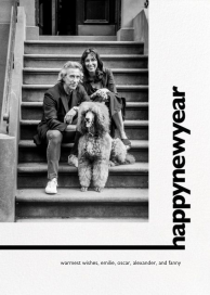 Foto: Perro minimalista de Año Nuevo Card