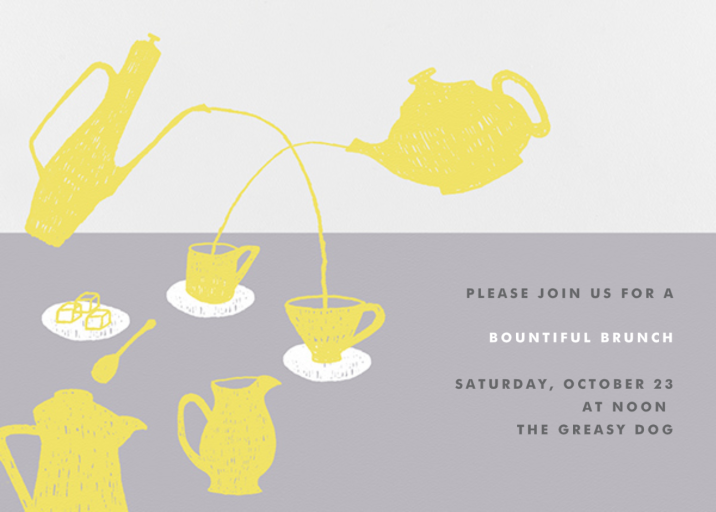 Pour Me A Cup - Wedding Brunch Invitation by paperless_post