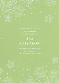 Blossoms on Tulle I Tall - Confirmation Invitation by Oscar de la Renta