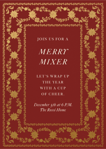 Opulent Border - Holiday Party Invitation by Martha Stewart