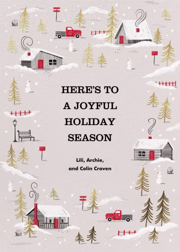 Frosted Village - Holiday Card by Paperless Post