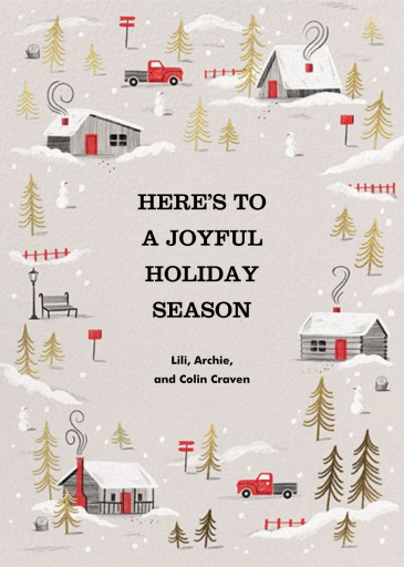 Frosted Village - Greeting Card by Paperless Post