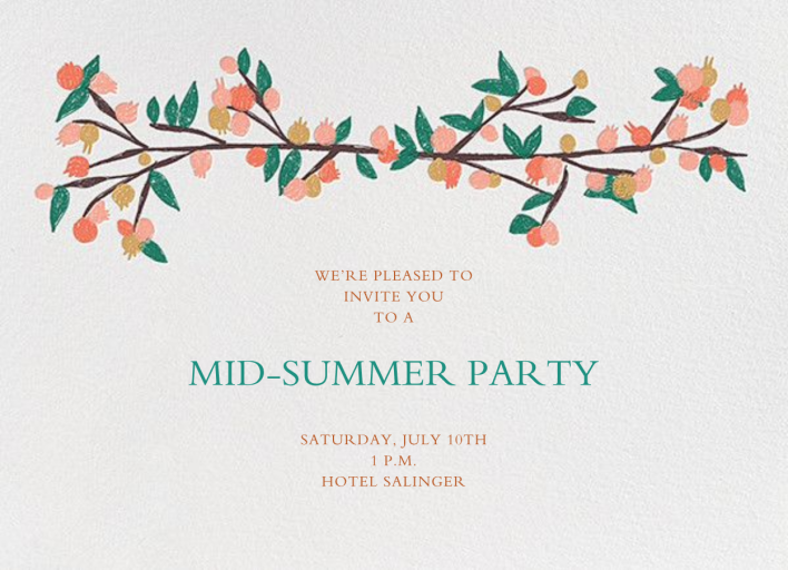 Blueberries on My Front Porch - Summer Party Invitation by Mr. Boddington's Studio