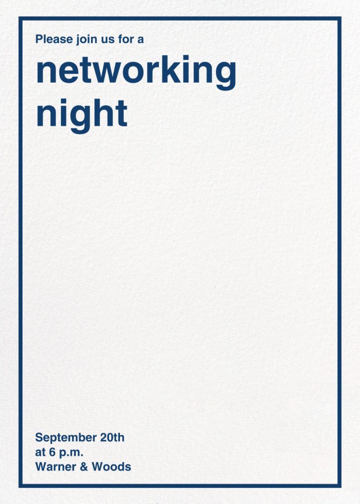Top Notch Networking Event Invitation Send online instantly RSVP