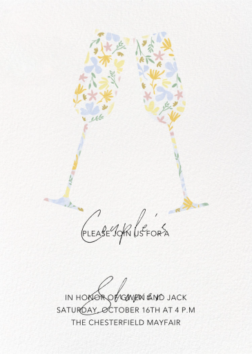 Floral Flutes - Bridal Shower Invitation by Paperless Post