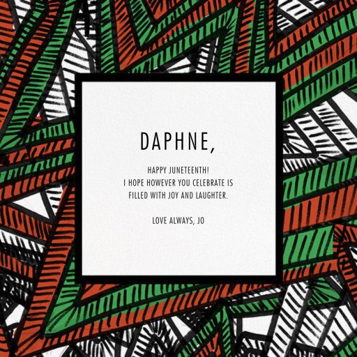 Boubou - Juneteenth Card by Paperless Post