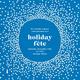 Radiating Dots (Square) - Corporate Holiday Party Invitation by Cheree Berry Paper & Design