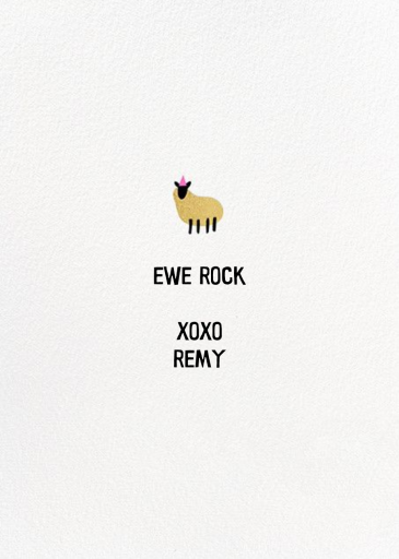 Ewe Rock by Hello!Lucky - Back