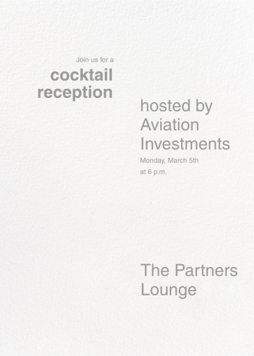 Open Spaces - Corporate Reception Invitation by Paperless Post